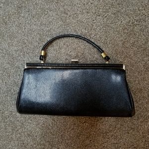 Vintage 1960's Black Handbag